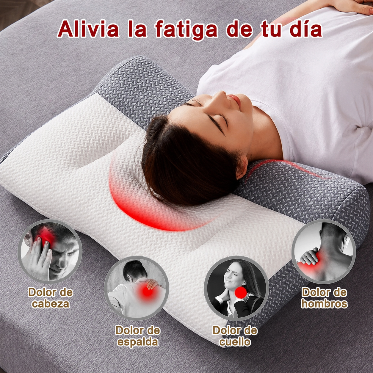 Almohada Viscoelastica Apoyo Cervical